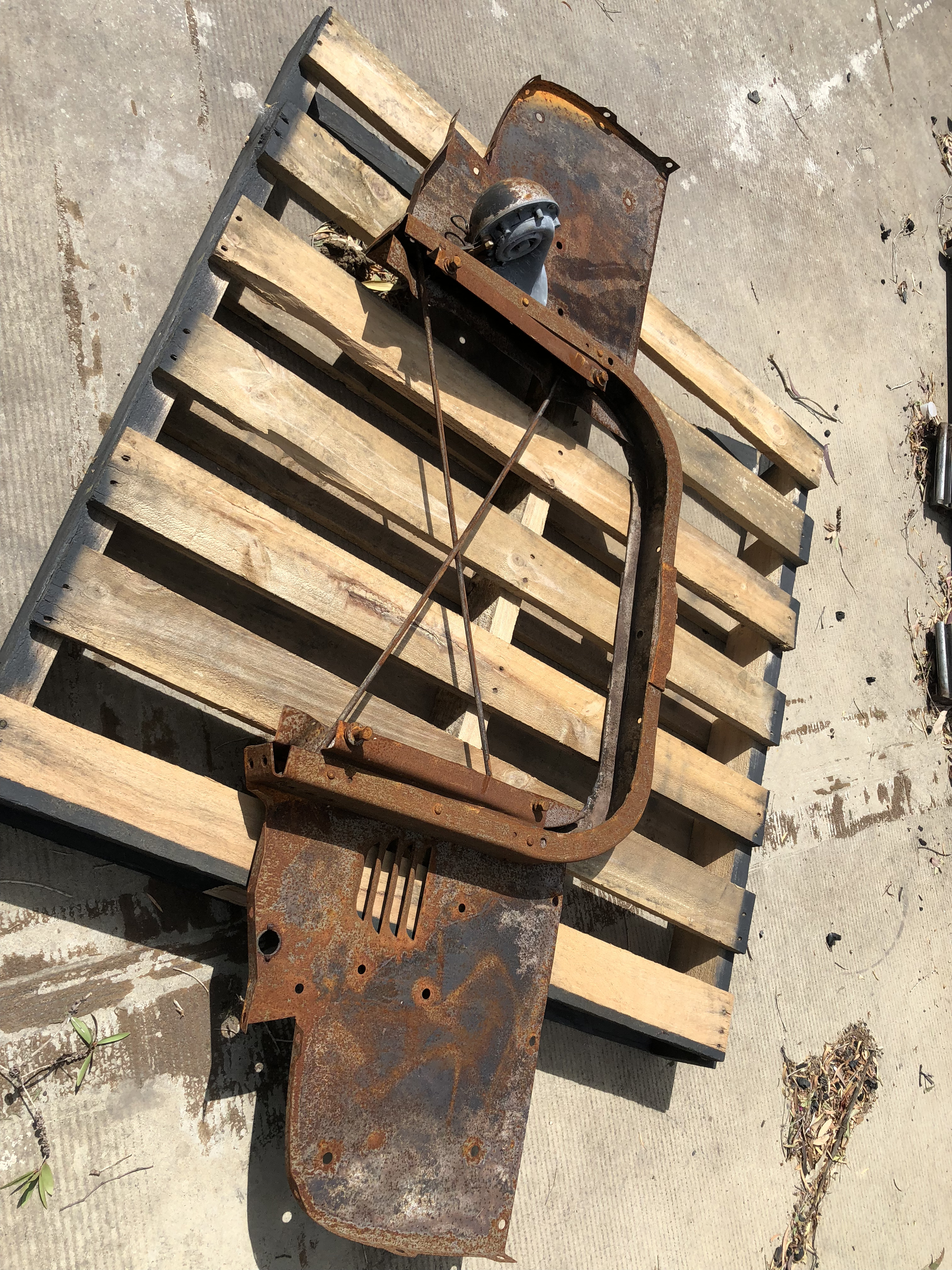 Restoration parts before blasting